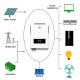 Гібридний інвертор Daxtromn AGH-10.2KW-WIFI-BMS, 48 В, 140 А, 10200 Вт (Dual MPPT, WIFI, BMS, безперебійник, UPS, ДБЖ)