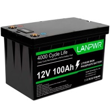 Аккумулятор LanPWR LiFePO4 12V/100AH, 100A (1280W*h) (литий-железо-фосфатный аккумулятор для ИБП (UPS))