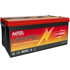 Акумулятор MOSEWORTH LiFePO4 12V/200AH (2400W*h) (літій-залізо-фосфатний акумулятор для ДБЖ (UPS))