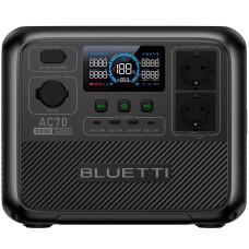 Зарядна станція Bluetti AC70, 1000 Вт, 768 Вт*год (електростанція для дому, ДБЖ, UPS)