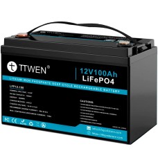 Аккумулятор TTWEN LiFePO4 12V/100AH, 100A (1280W*h) (литий-железо-фосфатный аккумулятор для ИБП (UPS))