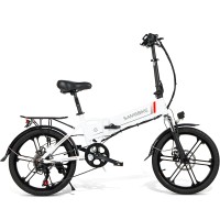 Электровелосипед SAMEBIKE 20LVXD30-II (350 Вт; 10 А/час; 48 В), колеса 20", с ручкой газа, белый