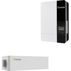 Комплект резервного живлення ДБЖ/UPS Growatt SPF3500ES + акумулятор Growatt ARK 2.5L-A1 LiFePO4, 2000 Вт, 2560 Вт/год, літій-залізо-фосфатний акумулятор