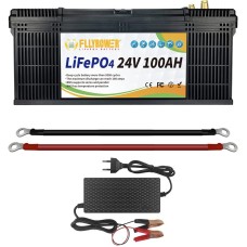 Акумулятор FllyRower LiFePO4 24V/100AH (2400W*h) (літій-залізо-фосфатний акумулятор для ДБЖ (UPS))