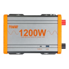 Інвертор синусоїдальний PowMR 1200W, 12В (перетворювач напруги)