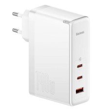 Надшвидкий зарядний пристрій Baseus GaN5 Pro Fast Charger 140 Вт (2C+U ), Cable Type-C to Type-C, 240 Вт, 1 м, білий