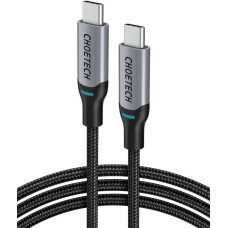 Кабель USB 2.0 Type-C M-M, 1.8 м, PD100W, обплетення, чорний Choetech