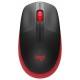 Мишка Logitech M190 Wireless, Full size, Red