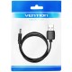 Кабель живлення USB AM - 3.5mm DC Power PVC 5V 2A, Black 1.0 m Vention