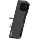 Док-станція USB3.1 Type-C+3.5mm --> USB 3.0/RJ45/Type-C/3.5mm Чорна Baseus for Surface Go