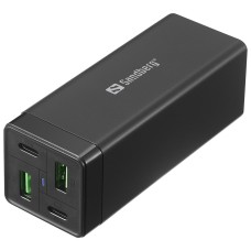 Зарядний пристрій 4xUSB 65W GaN (2xUSB-C+2xUSB-A) чорний Sandberg