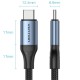 Кабель USB 4.0 Type-C M-M, 1.0 м 240W (50V/5A) 8K60Hz Thunderbolt 4 Gray Aluminum Alloy Vention