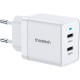 Зарядний пристрій 2хUSB-C 40W PD QC3.0 Q5006 білий Choetech