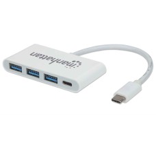 USB Hub Manhattan Type-C 4-port USB 3.0 + 3.1 PD пасивний, білий