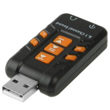 Звукова плата USB, Virtual 8.1 Channel чорний, RTL