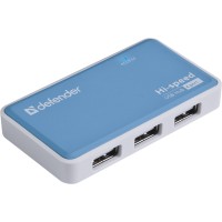 USB Hub Defender Quadro Power 4-port USB2.0 активний, синьо-білий