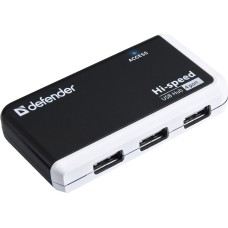 USB Hub Defender Quadro Infix 4-port USB2.0 пасивний, чорно-білий