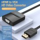 Перехідник HDMI M -> VGA F, 1080P 60Hz, 3,5мм Audio, кабель 0,15м Vention