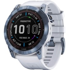 Смарт-годинник Garmin Fenix 7X Sapphire Solar M. Blue DLC Titanium w. Whitestone Band (010-02541-14/15)