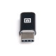 Адаптер REAL-EL micro USB - USB Type-C (F/M), Black (EL123500018)