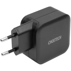 Зарядний пристрій Choetech GaN USB Type-C + Type-C кабель, 61W, PD