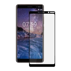 Захисне скло Full screen PowerPlant для Nokia 7 Plus, Black