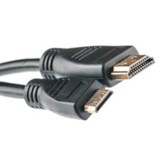 Відео кабель PowerPlant HDMI - mini HDMI, 2м, позолочені конектори, 1.3V