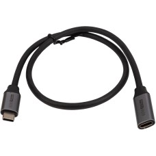 Кабель CableTime USB 3.0 Type-C (M) - USB Type-C (F), 5Gbps, 60W, 4K/60Hz, 0.5m