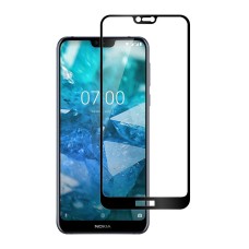 Захисне скло Full screen PowerPlant для Nokia 7.1, Black