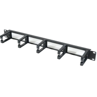Менеджмент кабелю 19" з 5 пластиковими утримувачами