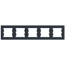 РАМКА ПЯТИМЕСТНАЯ ГОРИЗОНТАЛЬНАЯ, АНТРАЦИТ