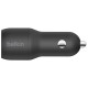 Зарядное устройство Belkin Car Charger (24W) Dual USB-A, USB-A - USB-C, 1m, black (CCE001BT1MBK)