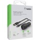 Зарядное устройство Belkin Car Charger (24W) Dual USB-A, USB-A - USB-C, 1m, black (CCE001BT1MBK)