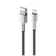 Дата кабель USB 2.0 AM to Lightning 1.0m head metal black ColorWay (CW-CBUL046-BK)