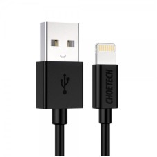 Дата кабель USB 2.0 AM to Lightning 1.2m 2.1A MFI Black Choetech (IP0026-BK)