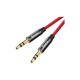 Кабель мультимедийный Jack 3.5mm Yiven M30 M/M 1.5m red-black Baseus (CAM30-C91)