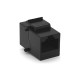 Модуль Keystone прохідний в рамку 1+1 RJ45 кат.5E UTP, Black Voltronic (30343)