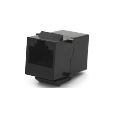 Модуль Keystone проходной в рамку 1+1 RJ45 кат.5E UTP, Black Voltronic (30343)