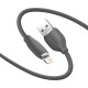 Дата кабель USB 2.0 AM to Lightning 2.0m 2.4A Jelly Liquid Silica Gel Black Baseus (CAGD000101)