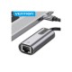 Перехідник USB3.1 Type-C --> Ethernet RJ45 1000Mb Aluminum чорний Vention