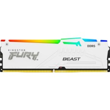 Модуль памяти для компьютера DDR5 16GB 5200 MHz FURY Beast White RGB Kingston Fury (ex.HyperX) (KF552C40BWA-16)