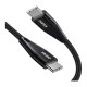 Дата кабель USB-С to USB-С 1.2m 60W USB2.0 Choetech (XCC-1003-BK)