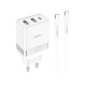 Зарядний пристрій HOCO N21 Pro charger set (C to C) White (6931474778802)