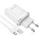 Зарядний пристрій BOROFONE BA54A Wide road dual port QC3.0 charger (Type-C) White (BA54ACW)