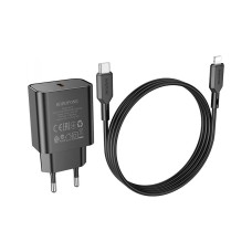 Зарядний пристрій BOROFONE BA71A charger set (C to iP) Black (BA71ACLB)