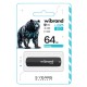 USB флеш накопитель Wibrand 64GB Grizzly Black USB 2.0 (WI2.0/GR64P3B)