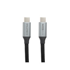 Дата кабель USB-C to USB-C 1.0m 10Gbps, 100W, 20V/ 5A, 4K/ 60HZ USB3.1 PowerPlant (CA913312)