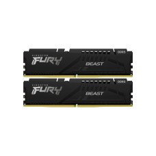 Модуль памяти для компьютера DDR5 64GB (2x32GB) 4800 MHz FURY Beast Black Kingston Fury (ex.HyperX) (KF548C38BBK2-64)