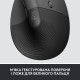 Мышка Logitech Lift Vertical Ergonomic Wireless/Bluetooth for Business Graphite (910-006494)