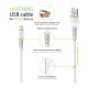 Дата кабель USB 2.0 AM to Lightning 2.0m CBFLEXL2 white Intaleo (1283126521416)